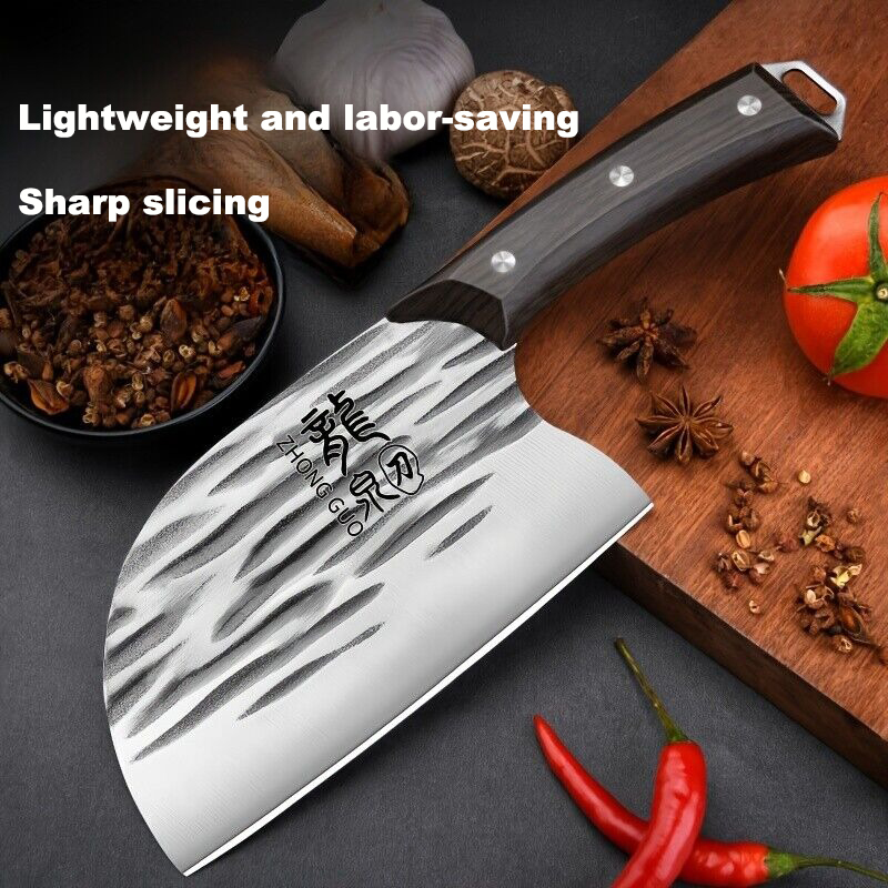 Wok Carbon Steel - 1PC Forged kitchen knife, household ultra