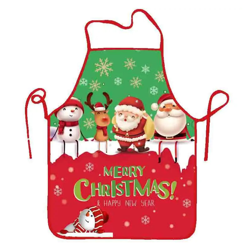 Home Cooking Dinner - 1PC Santa Claus Apron Christmas Tree
