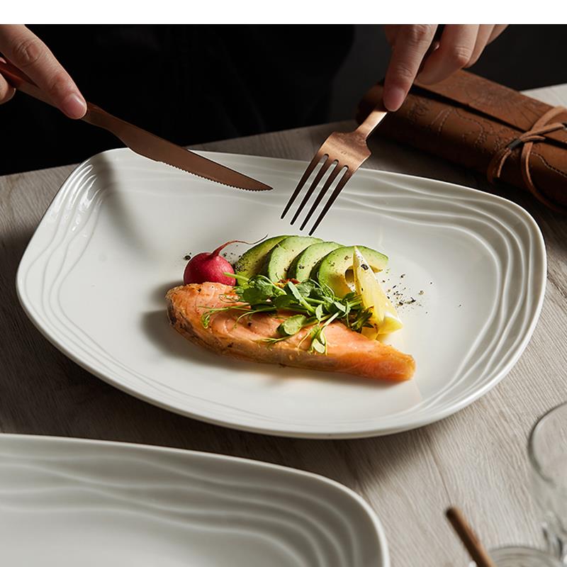 Home Cooking Dinner - Simple Ceramic Dinner Plates Cooking Dishes