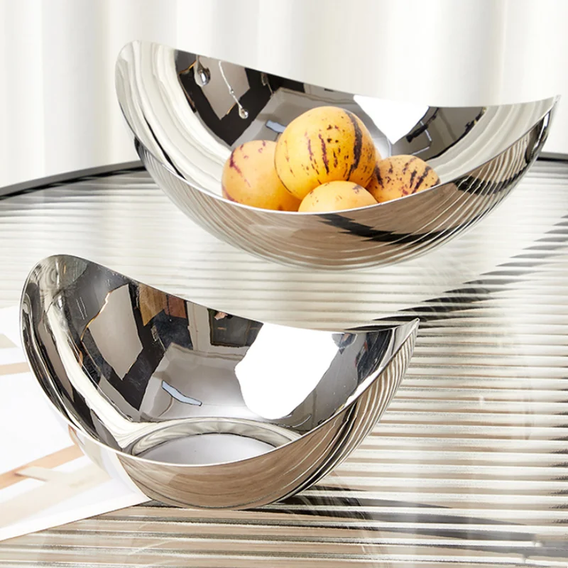 Home Cooking Dishes - Stainless Steel Service Plate, Fruit Bowl,