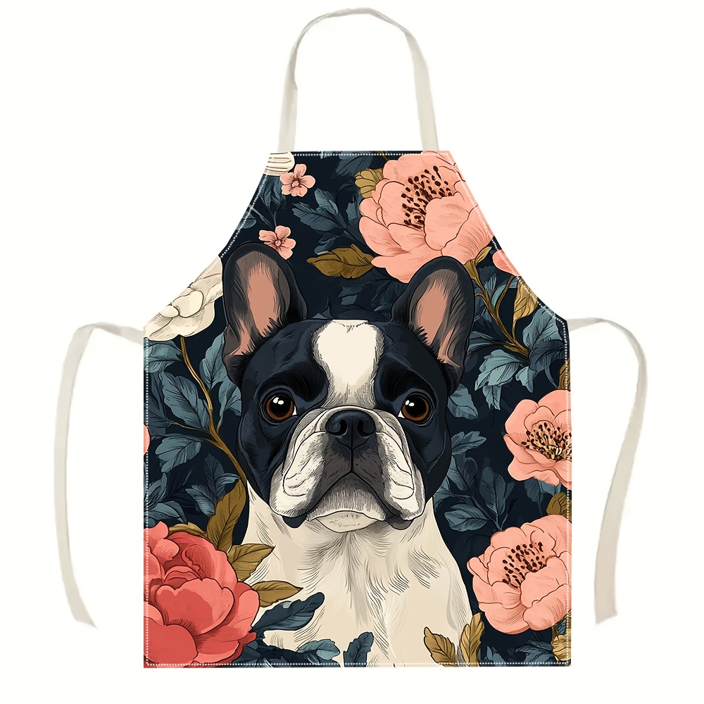 French Bulldog Floral Apron -  - Home Cooking In French review and price