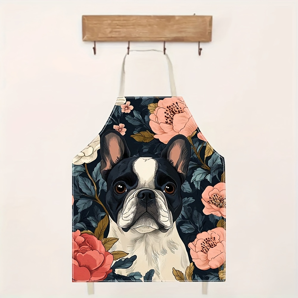 French Bulldog Floral Apron -  - Home Cooking In French review and price