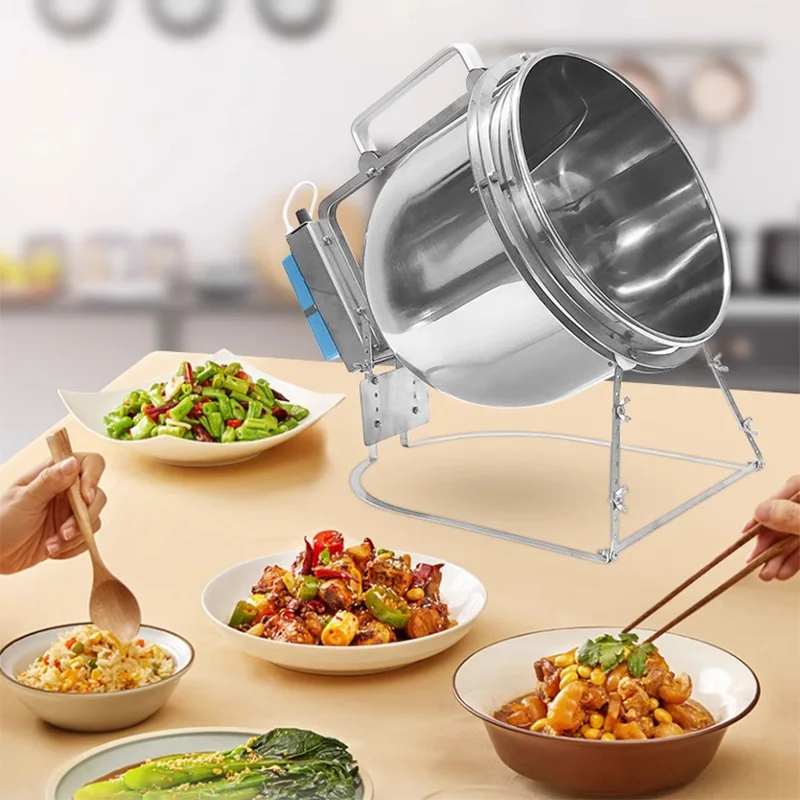Stainless Steel Stir Fryer Lar - Home Cooking Machine review and price