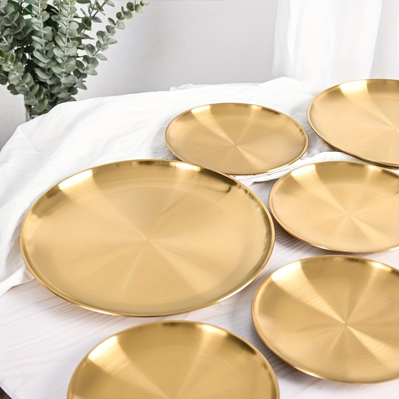2pcs, Golden Pizza Plates, Sta - Home Cooking Dishes review and price