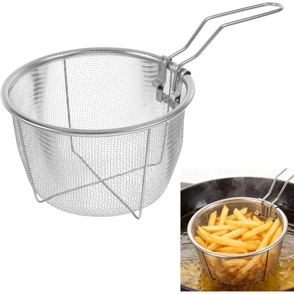 Round Fry Basket with Folding  - Home Cooking In French review and price