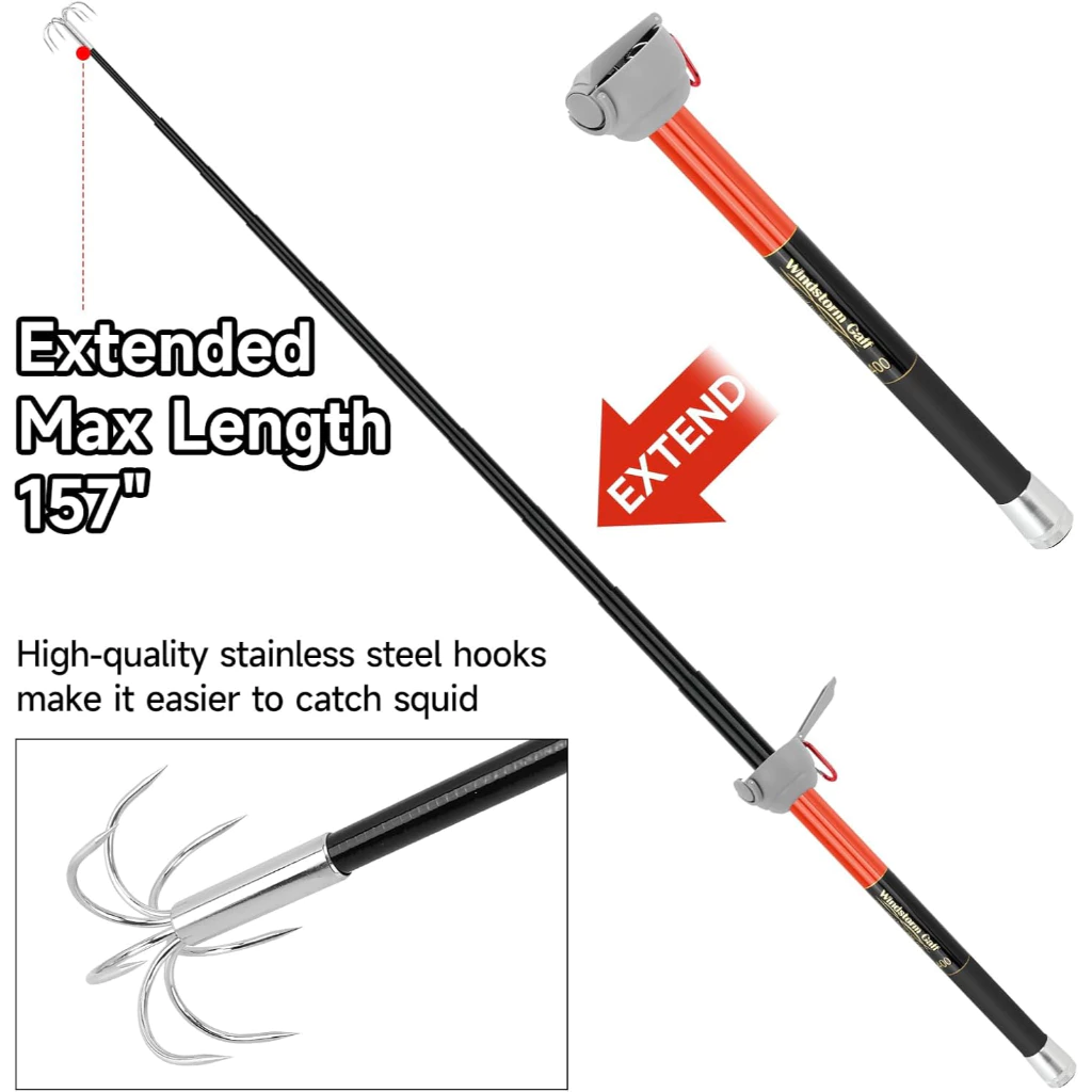 SANLIKE Fishing-Squid Gaff 3M/ - Wok Carbon Steel review and price