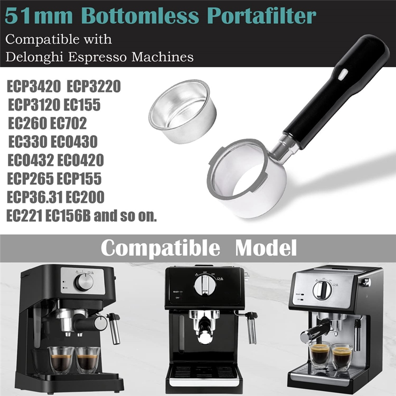 AA86 51Mm Bottomless Portafilt - Delonghi Espresso Ecp3420 review and price