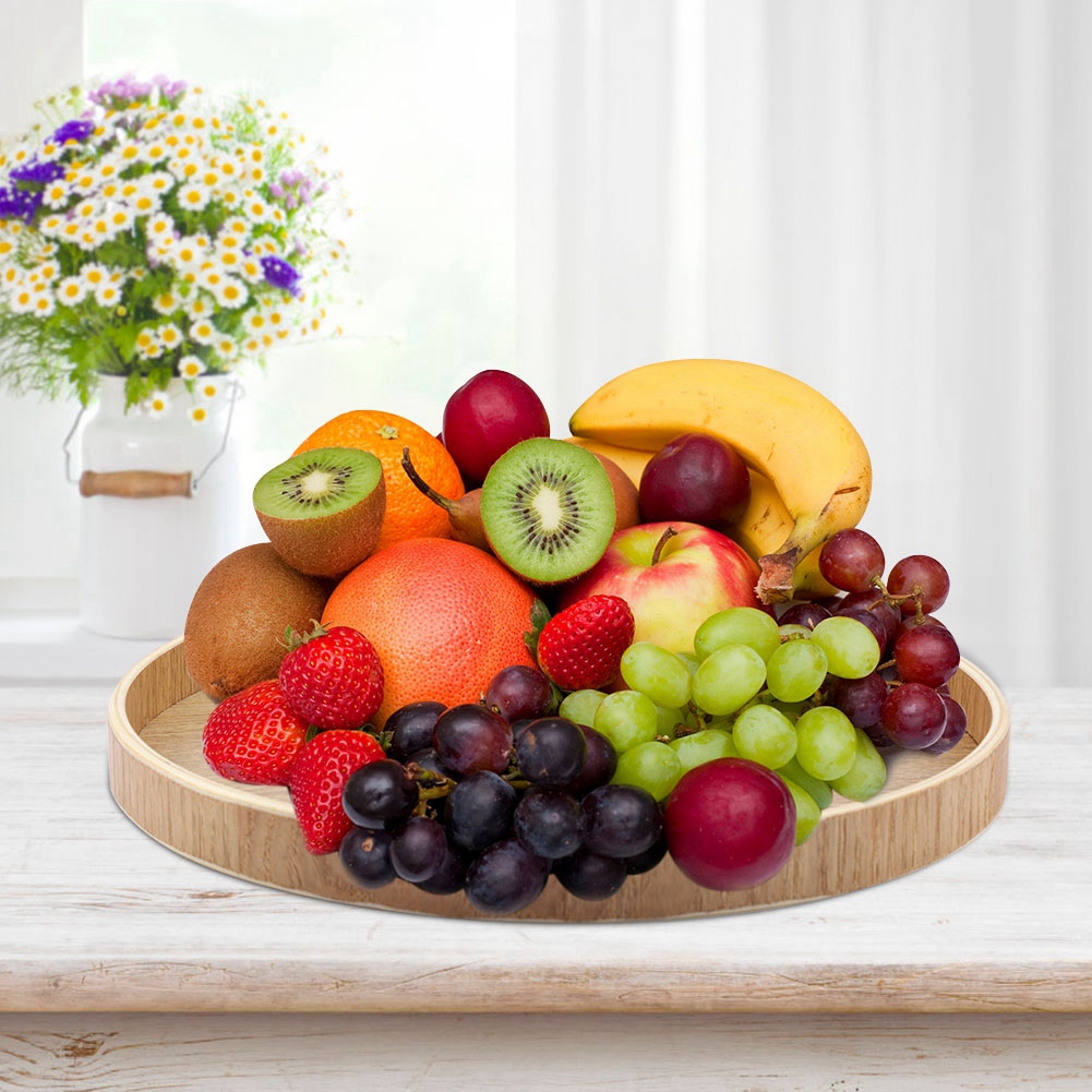 Wooden Serving Tray Tea Plate  - Home Cooking Dishes review and price